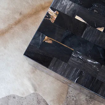 Tiled Petrified Wood Coffee Table - FLOOR MODEL