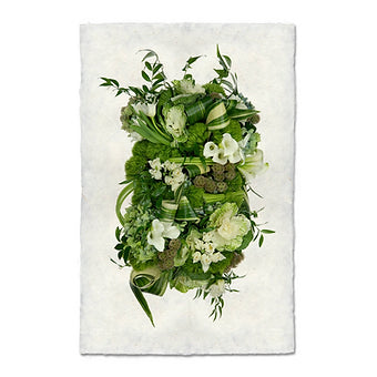 Green and White Collective Floral