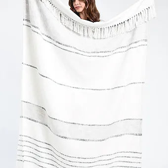 Duka Throw Blanket - Ivory
