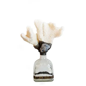 White Coral Blue Calcite Bottle