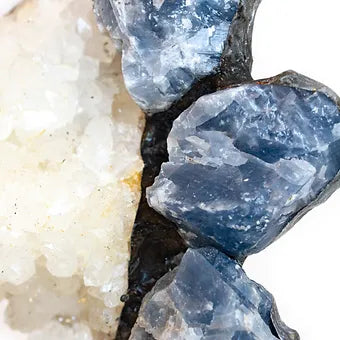 Blue Calcite Geode Bottle