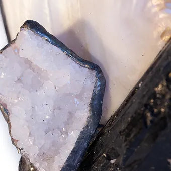 Tourmaline Geode Shell Bottle