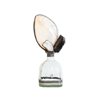 Tourmaline Geode Shell Bottle