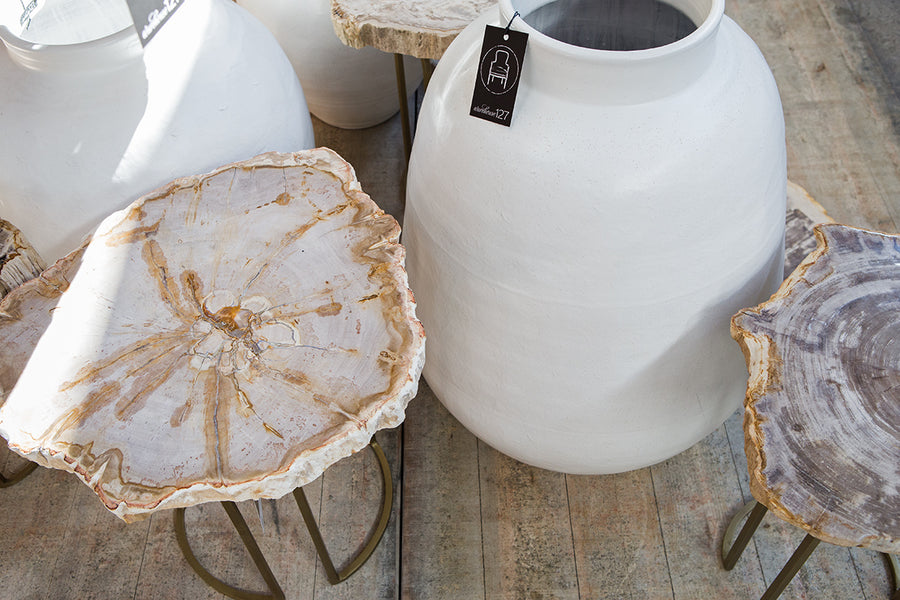 Petrified Wood Side Tables