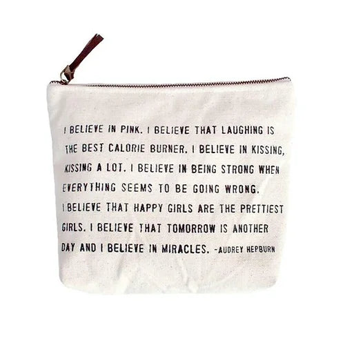 Audrey Hepburn Canvas Pouch