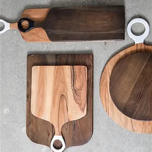 Dipped Handle Acacia Wood Boards