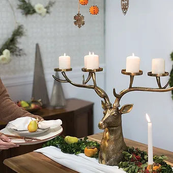 Stag Pillar Holder