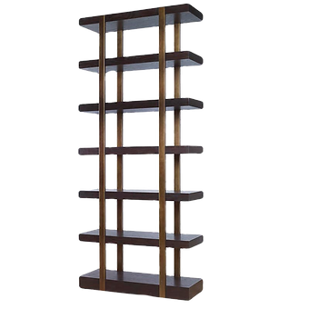 Aged Brass Accent Bookshelf - FLOOR MODEL