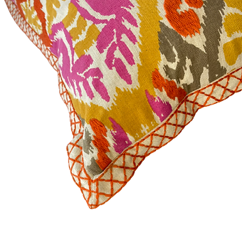 Geranium Ikat Pillow