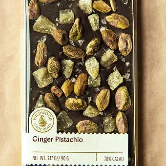 Wildwood Ginger Pistachio Chocolate Bar