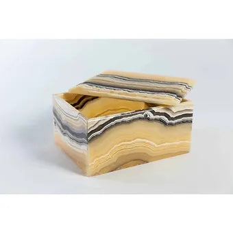 Honey + Black Onyx Coffee Table Box