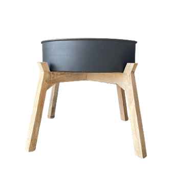 Black Tray Plant Stand - FLOOR MODEL