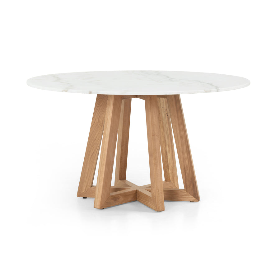 Malmo White Marble Table - Showroom Model