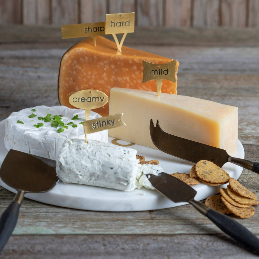 Black Mango Wood Cheese Set