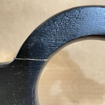 Black Mango Wood Round Board - Defect, Medium