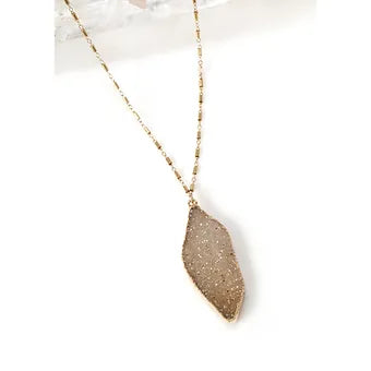 Palm Druzy Necklace