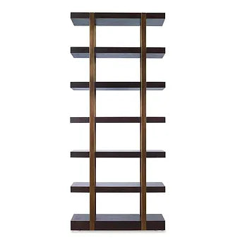 Aged Brass Accent Bookshelf - FLOOR MODEL