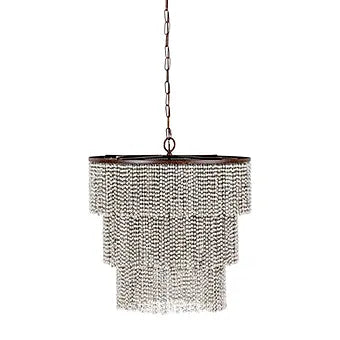 Wood Bead Chandelier