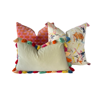 "Moves" Pillow with Tassels