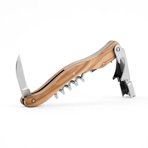 Orban & Sons Olivewood Corkscrew with Leather Pouch