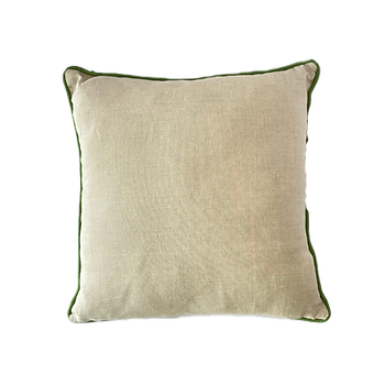 Green Lotus with Gold Accent Pillow