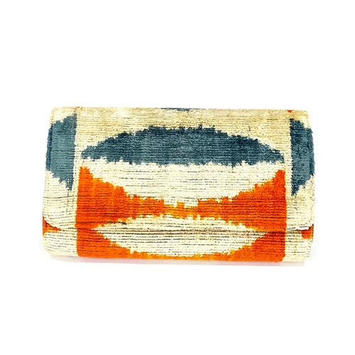 Turkish Silk Ikat Clutch - Sunmoon Glow