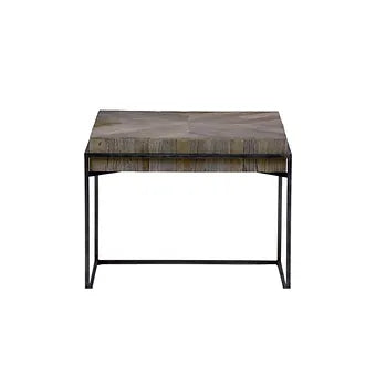 Reclaimed Wood and Iron Side Table - Floor Model