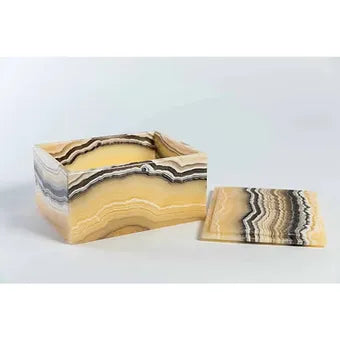 Honey + Black Onyx Coffee Table Box