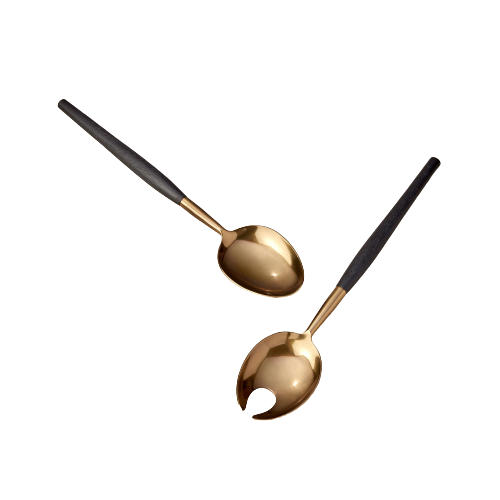 Black Mango Wood Serving Set