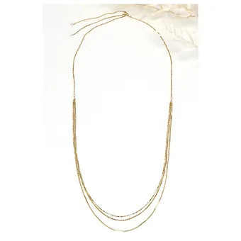 Glissando Gold Trio Necklace
