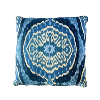 Blue Mehndi Lounge Pillow
