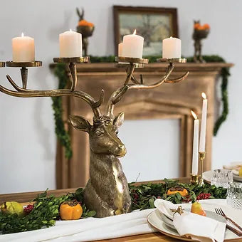 Stag Pillar Holder
