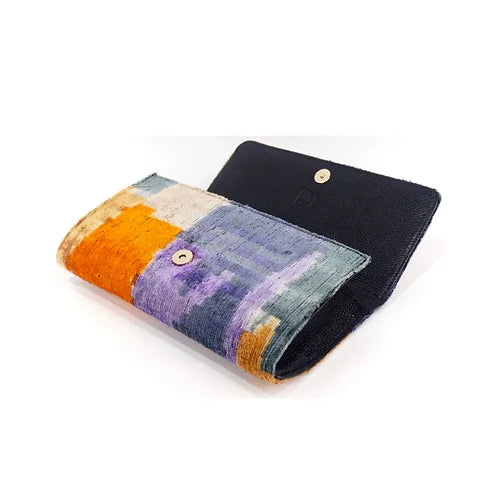 Turkish Silk Ikat Clutch - Wisteria