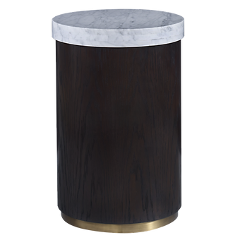 Aged Brass Accent Side Table - FLOOR MODEL