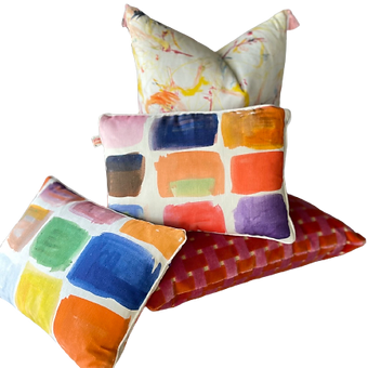 "Muted Brights" Pillow
