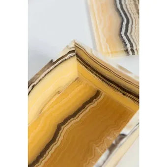 Honey + Black Onyx Coffee Table Box