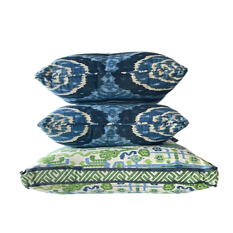 Blue Mehndi Lounge Pillow