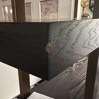 Aged Brass Accent Bookshelf - FLOOR MODEL