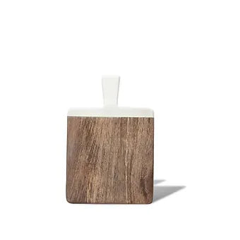 Montes Doggett White Dipped Teak Cutting Board
