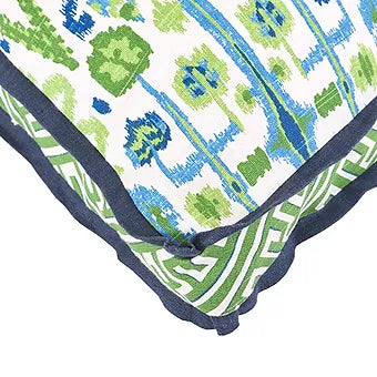 Bombay Pillow in Kelly and Blue