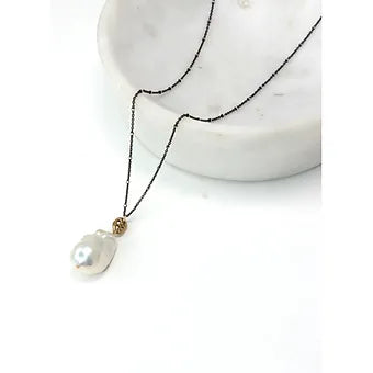 White Baroque Pearl Necklace